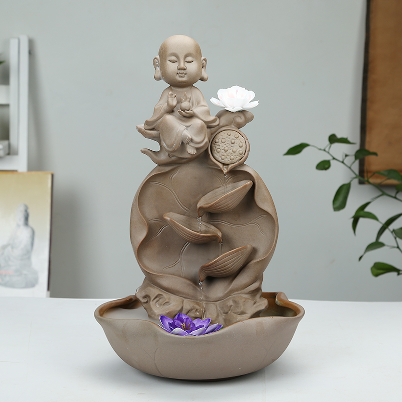 Creative humidifier water fountains in plutus coarse pottery household crafts are feng shui living room office opening gifts