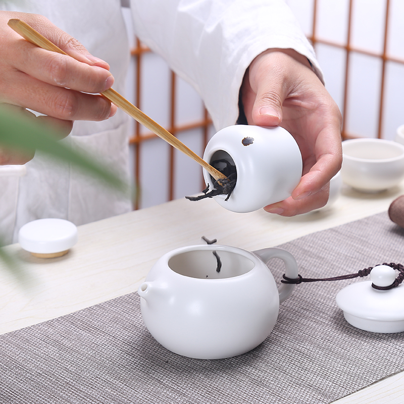 Family portable travel tea set a pot of the 123 cup a caddy fixings ceramic kung fu tea teapot teacup