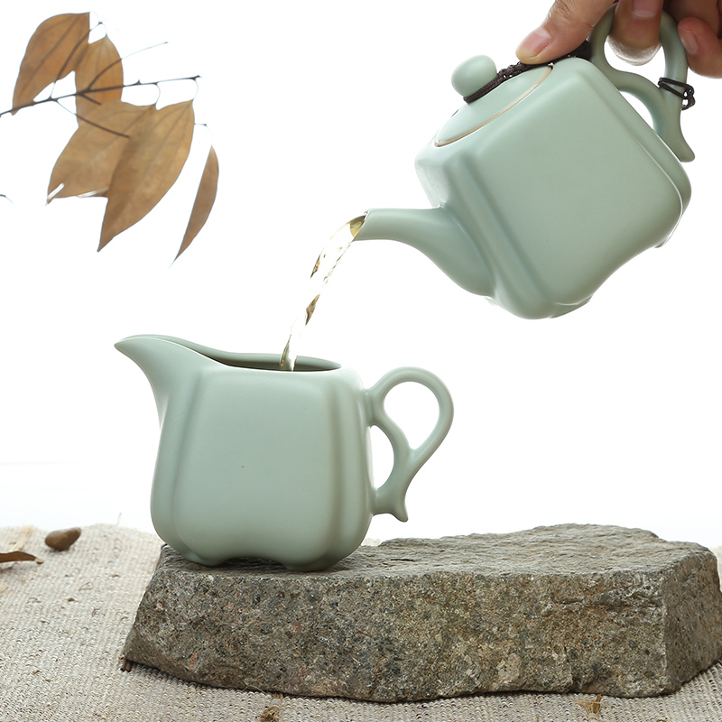 Friend is your up kung fu tea set of a complete set of ceramic tea set suit imitation song dynasty style typeface your up cracked teapot teacup