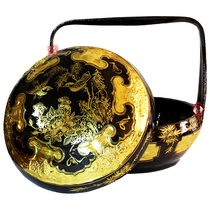 Yongchun Lacquer Basket Folk Craft Flowers Bird Totem Lacquer Art Great Lacquer Pure Gold Ornament Basket Burn Incense Basket Bye-bye Basket Collection