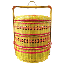 Bamboo Basket Bye-bye Basket Delivery Basket Happy Wedding Dowry Wedding Basket Hand Gift Basket Water Fruit Basket Pure Hand Bamboo Woven Bamboo Silk