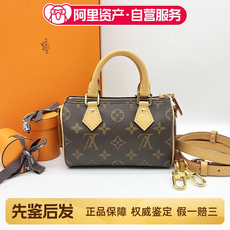 98% New Lv/Louis Vuitton Crossbody Bag Speedy Nano 16 Monogram Pvc Nano Speedy