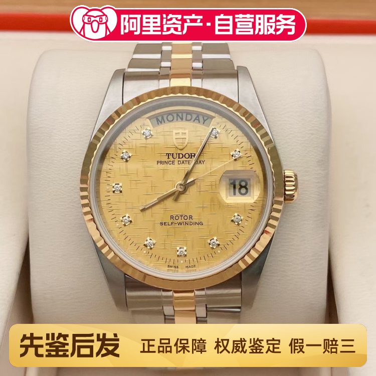 98 New Tudor Prince and Princess Men's Watch M76213-0007 Tudor Automatic Mechanical Watch Diamond-Encrusted 18K Gold