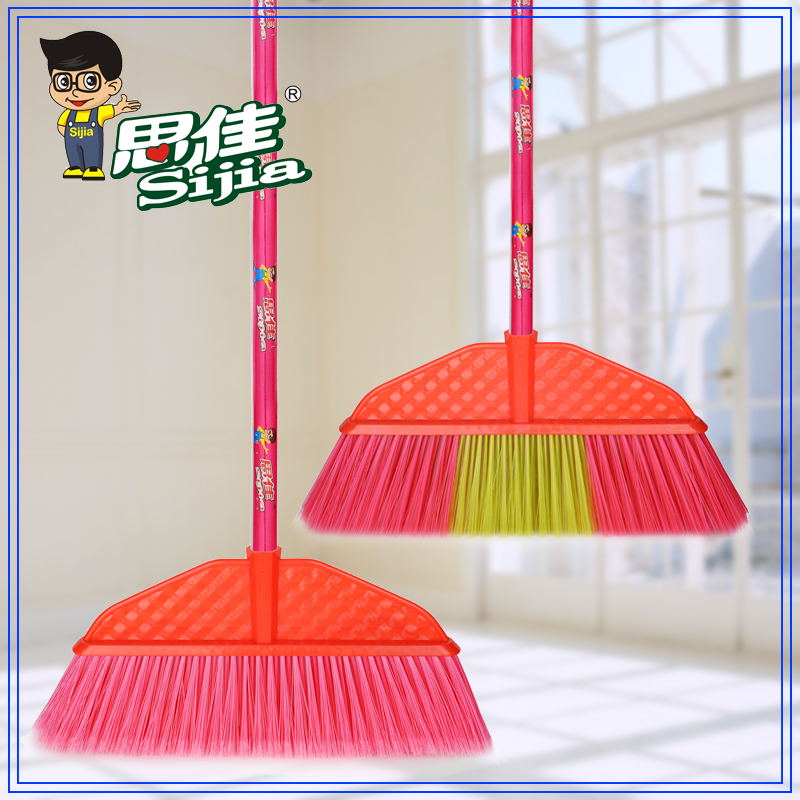 Broom wooden handle plastic broom thickened plastic school factory office broom broom broom broom sweep water broom