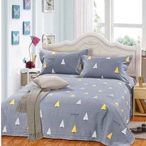 Cotton twill sheet pillowcase Summer student dormitory single double cotton quilt single bed hat 1 5m1 8 m bed cover