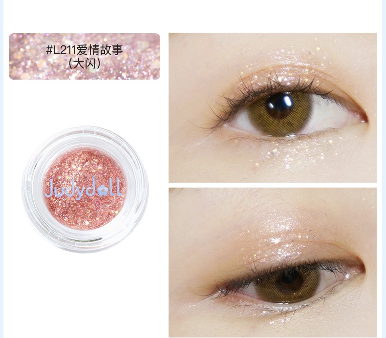 Bắn 2 trừ 5 sao | Dream Candy Màu mới Judydoll Orange Long lanh Gel bóng mắt tằm bóng cao - Bóng mắt phấn mắt thỏi