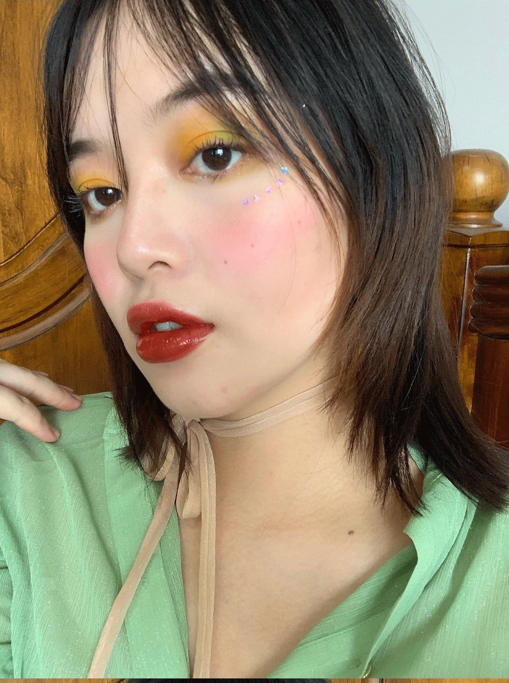 Galaxy Orange Blossom Gel Sequined Eye Shadow Tears Eye Makeup G619 G620 Rose Star Stage Makeup L88 Secret - Bóng mắt phấn mắt coco venus