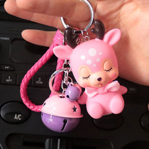 Cute Cartoon Enamelling Rabbit Unicorn Key Clasp Couple Bag Pendant Adornment Car Key Chain