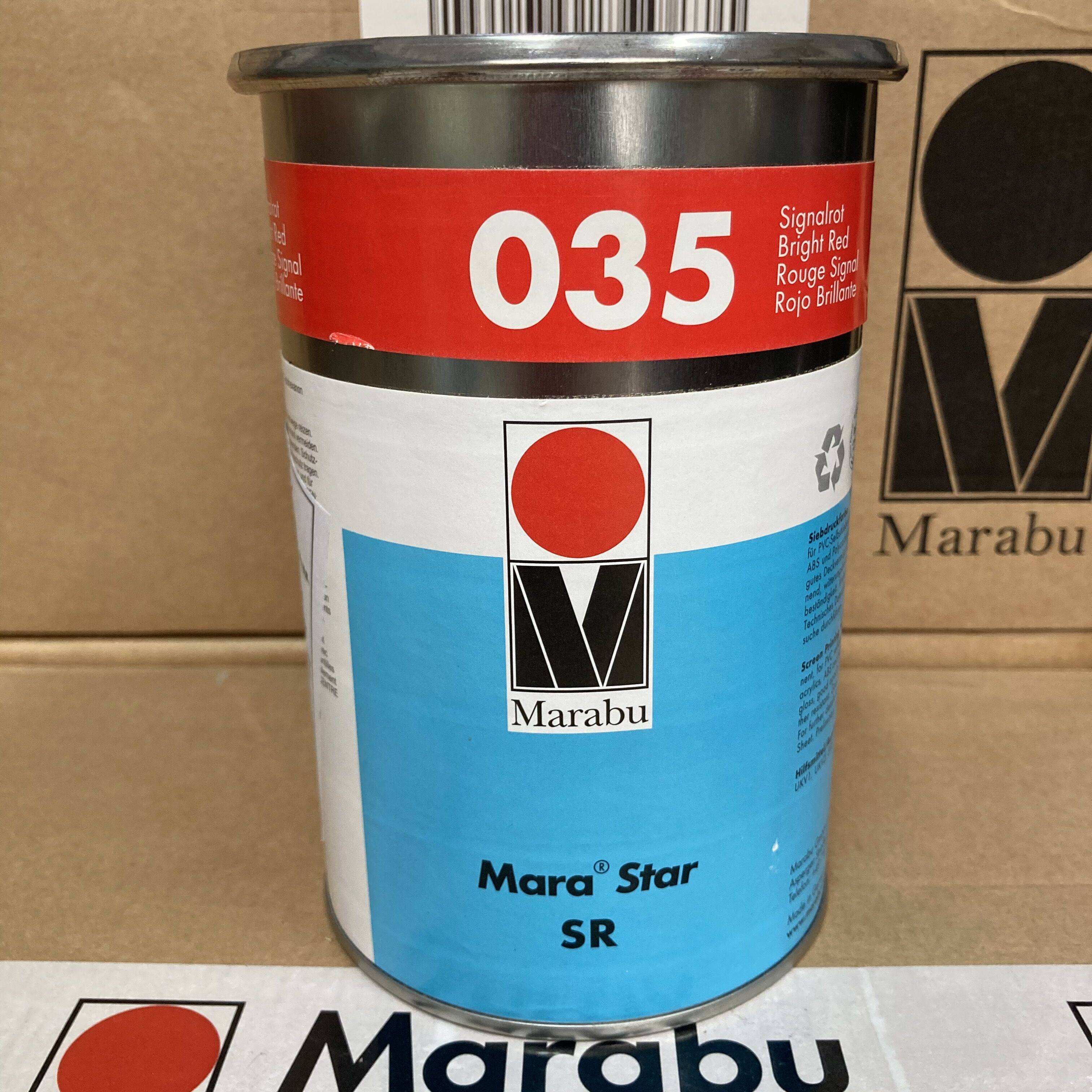 Marabu Germany Malebao Ink Big Red SR035 bright red plastic high-end silk-print ink