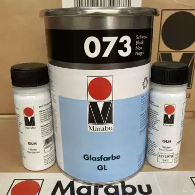 Marabu German Marlebel ink GL073 black GL070 white glass ink spot