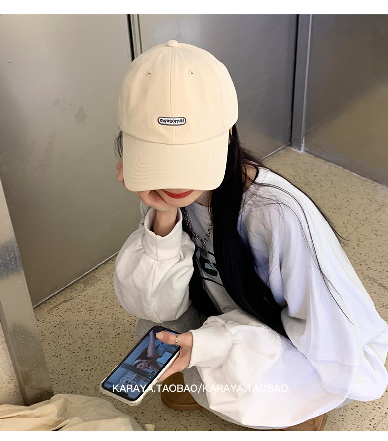Sombrero de las mujeres primavera y otoño nueva protección solar verano gran cara ancha a lo largo de la tapa de pato versión coreana marca de moda cara visible pequeña gorra de béisbol al por mayor pic 13