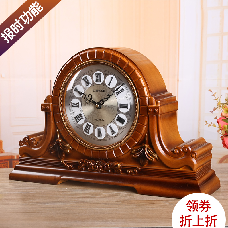 Lexhamn European-style desk clock retro vintage grandfather clock hour chime creative clock fashion sitting clock
