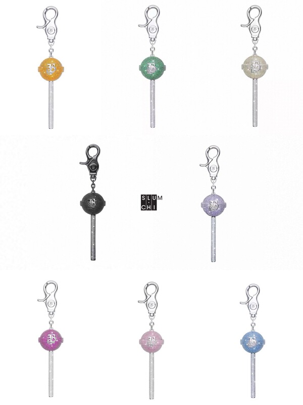 【Slum炸】Babytarth Wu Jianhao Gali Li Daben Same Style Sparkling Diamond Lollipop Pants Chain Pendant