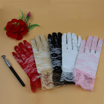 Girl Student Children Lace Show Stage Sunscreen Walk Show Gloves Short of Finger Photography Gloves Female