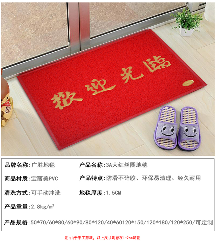 Tiếp cận an toàn hoan nghênh thảm đỏ đến khách sạn cửa văn phòng đón tiếp mặc thảm không trơn trượt chà đất - Thảm thảm nằm cho bé