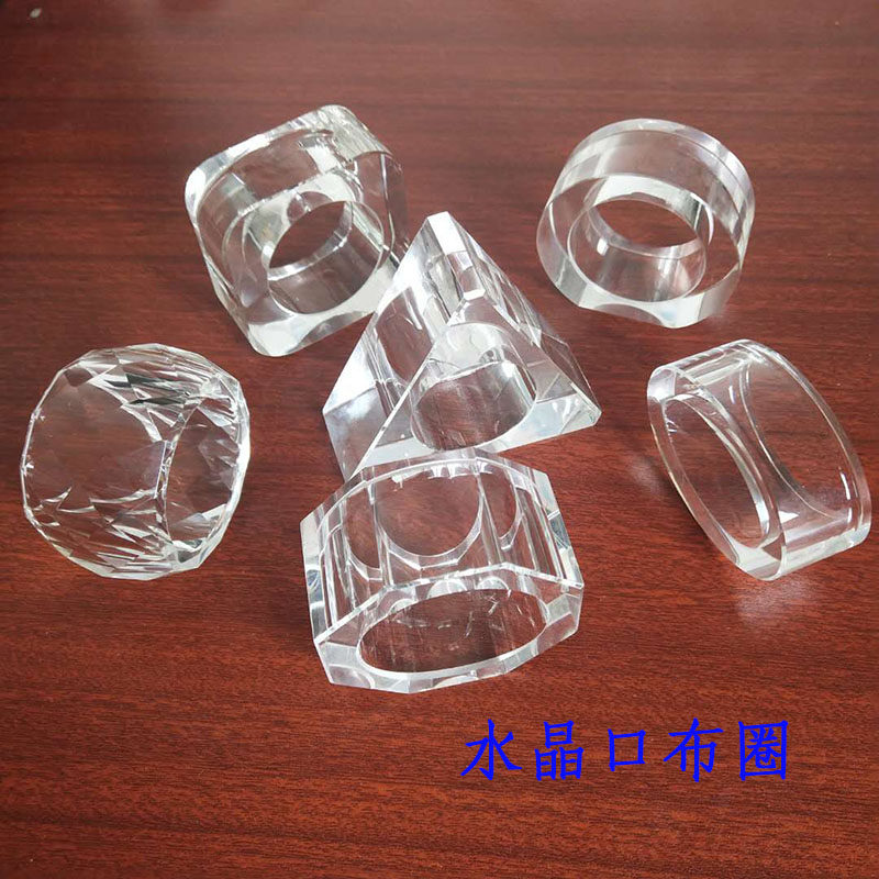 ホテル向けのクリスタルガラス製テーブルクロスリング、タオルリング、高級食器用ナプキンバックル、シンプルでモダンなファブリック製品やインテリア雑貨。