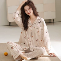 Теплый коричневый узор с милым питомцем-5713