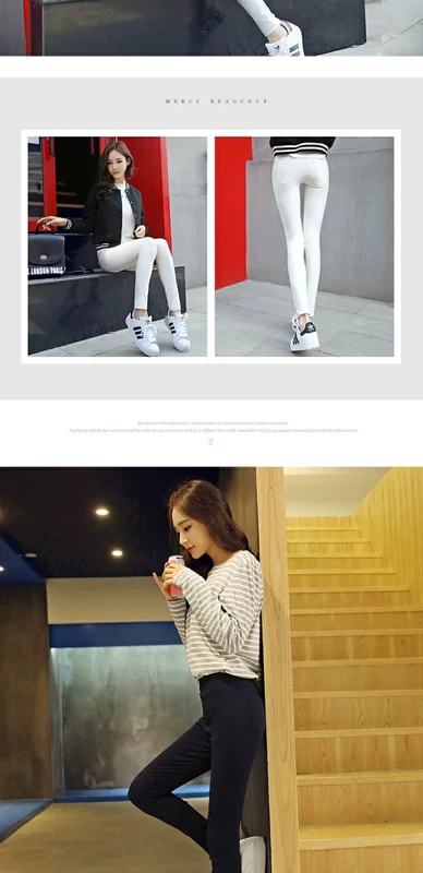 Quần legging nam cực mỏng phần mùa thu đen quần dài eo cao đã mỏng bên ngoài mặc quần quần bút chì HH shop đồ nữ