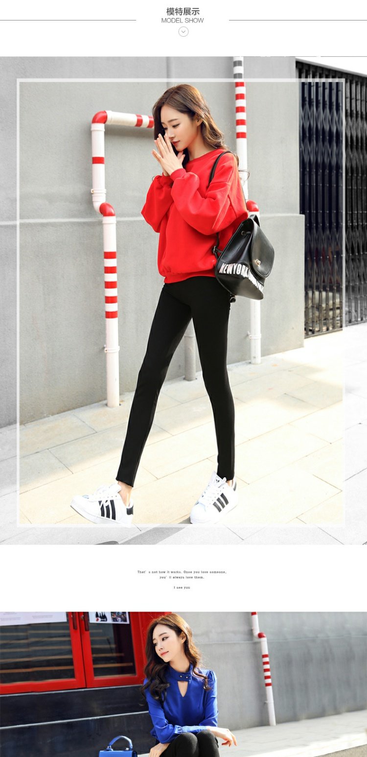 Quần legging nam cực mỏng phần mùa thu đen quần dài eo cao đã mỏng bên ngoài mặc quần quần bút chì HH quần baggy kaki nữ