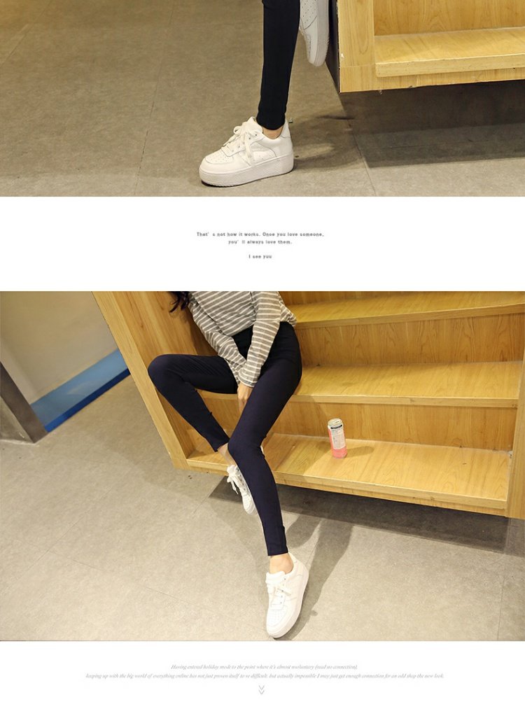 Quần legging nam cực mỏng phần mùa thu đen quần dài eo cao đã mỏng bên ngoài mặc quần quần bút chì HH quần baggy kaki nữ