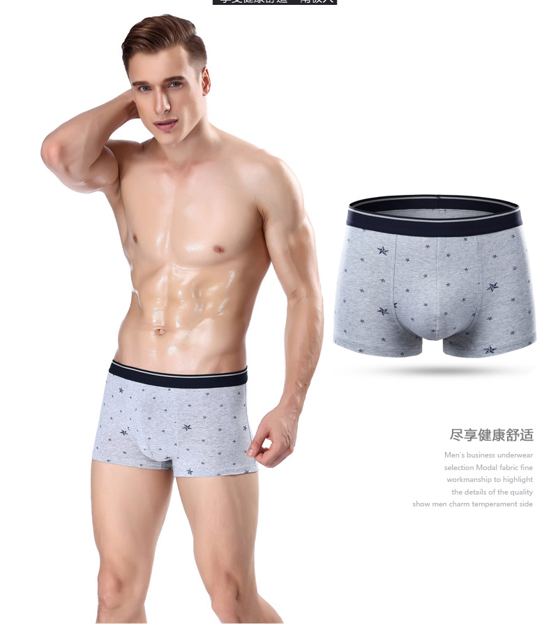 Nam Cực đồ lót nam võ sĩ nam cotton sinh viên thoáng khí quần bốn điểm đầu thanh niên thủy triều cá tính phiên bản Hàn Quốc LM quần lót nam big size