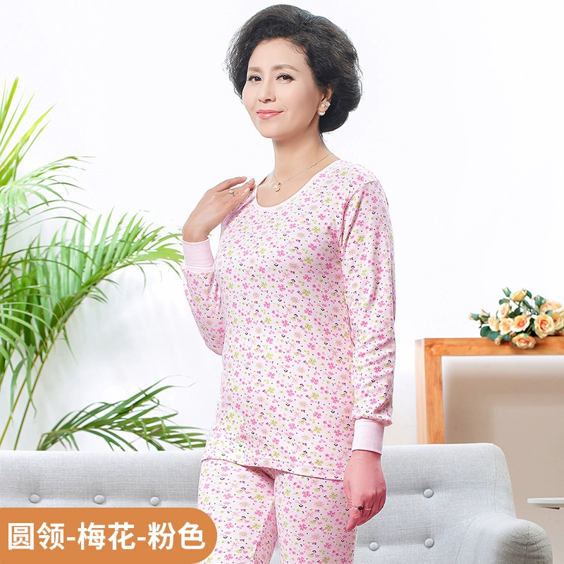 Quần áo trung niên mùa thu ở Nam Cực quần dài của phụ nữ cotton phù hợp với dòng dưới quần áo quần nhiệt đồ lót cotton áo len HY