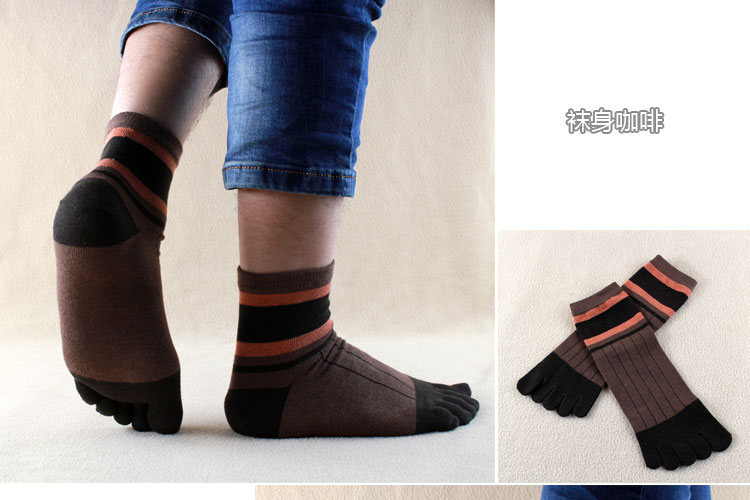 Tất nam mới 5 ngón tất cotton khử mùi trong ống cá tính thời trang toe riêng biệt nam vớ năng động vớ nike cổ cao