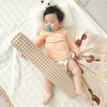 INS pure cotton plaid newborn comfort pillow baby crib anti-kick bed guard removable childrens bed wall