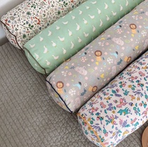 Ins same style Korean style cylindrical bedside maternity pillow removable and washable baby anti-kick cotton crib fence