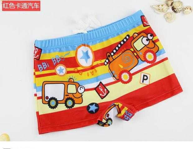 Trẻ em quần bơi bé trai góc phẳng phim hoạt hình xe đồ bơi đồ bơi trẻ em nam