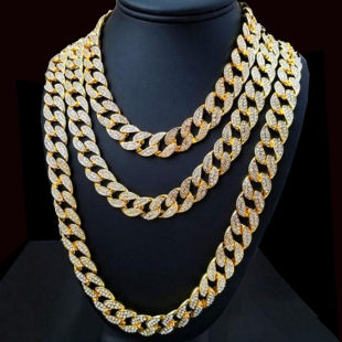 Miami Curb Cuban Chain Necklace HIPHOP алмаз куба ожерелье хип-хоп ожерелье