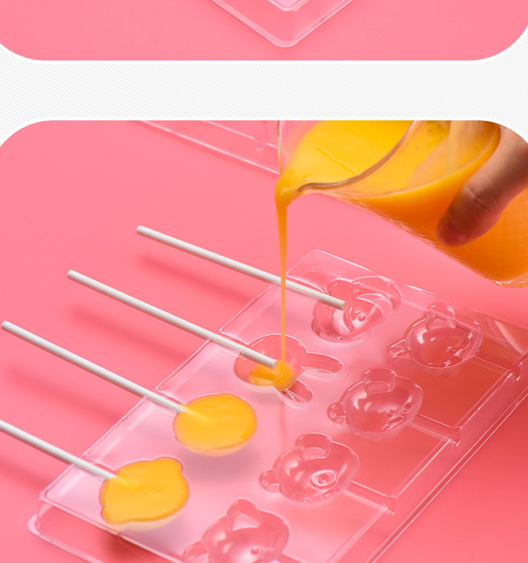 Triển lãm Nghệ thuật DIY DIY Chocolate Khuôn trẻ em Hoạt hình Handmade Lollipop Nhựa trong suốt Công cụ tráng miệng khuôn làm bánh trung thu