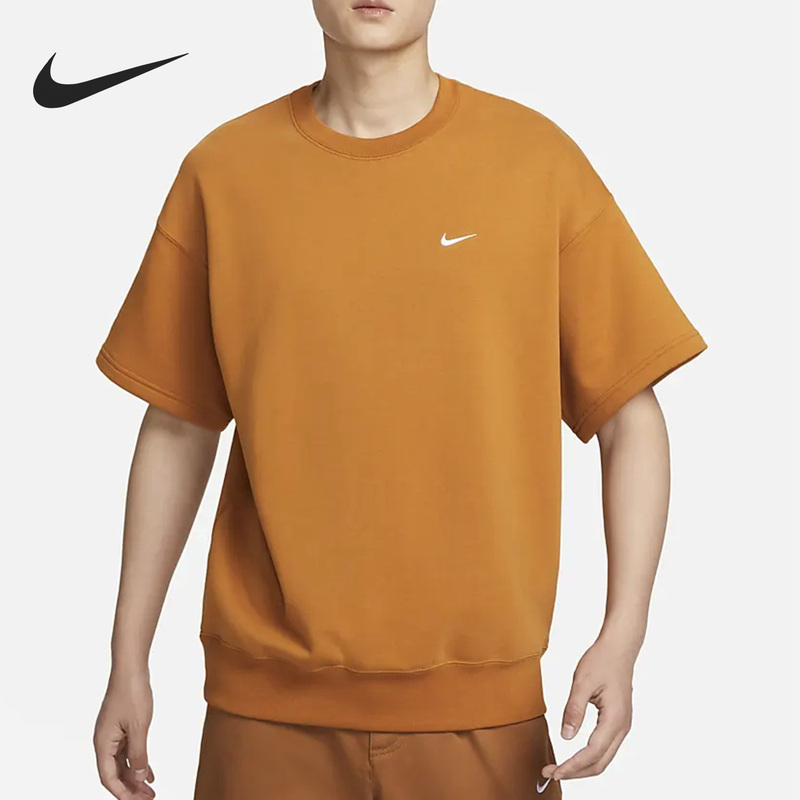 Nike Official Genuine New Men's Sports Round Neck Breathable French Terry Short Sleeve Dx0881-754