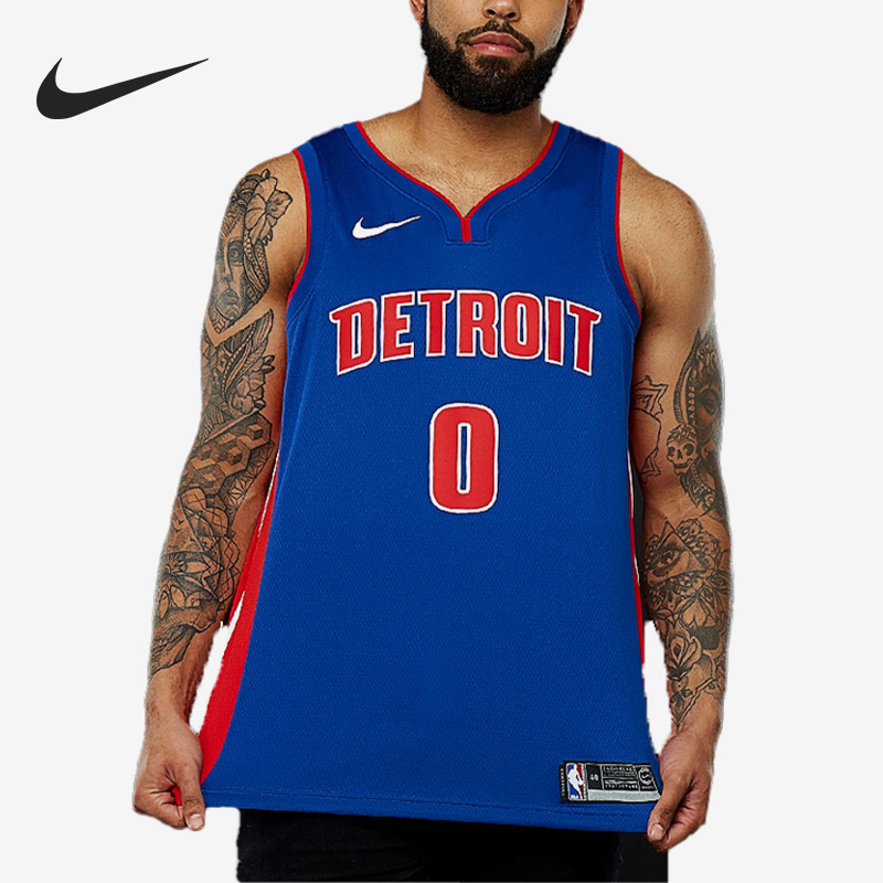 Nike/Nike Official Authentic Nba Detroit Pistons Men's Basketball Jersey 864473-404