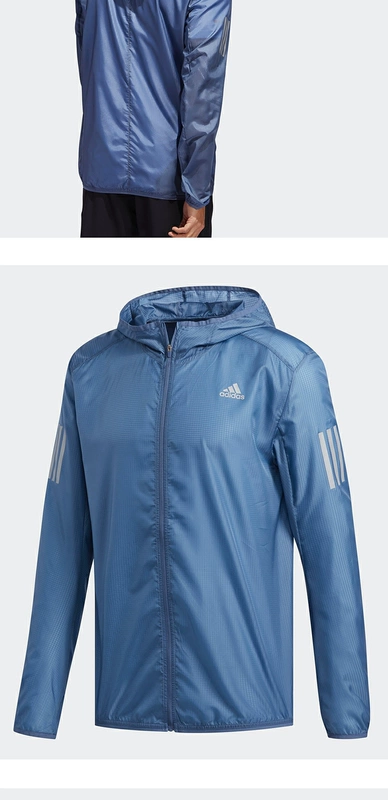 Áo khoác nam chạy bộ có mũ trùm đầu mới của Adidas / Adidas mùa xuân 2019 mới DZ9016 - Áo khoác thể thao / áo khoác