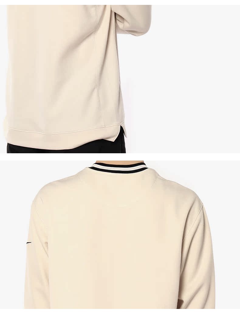 Nike / Nike Authentic men 2019 áo thể thao mới bóng rổ áo len cổ tròn giản dị AJ3534 - Thể thao lông cừu / jumper áo thun dài tay