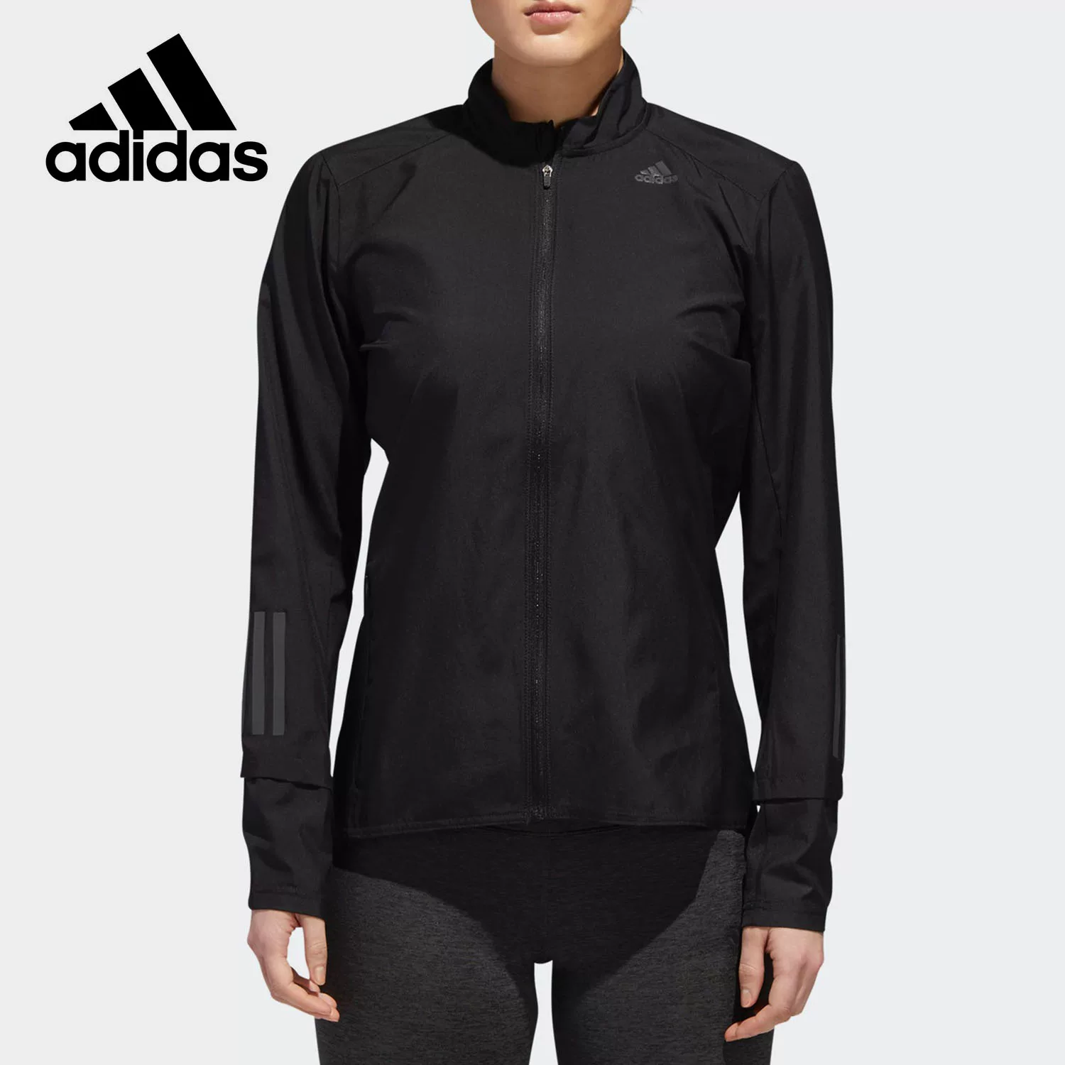 Куртка спортивная Adidas для тренировок, официальный продукт, slim fit, для бега