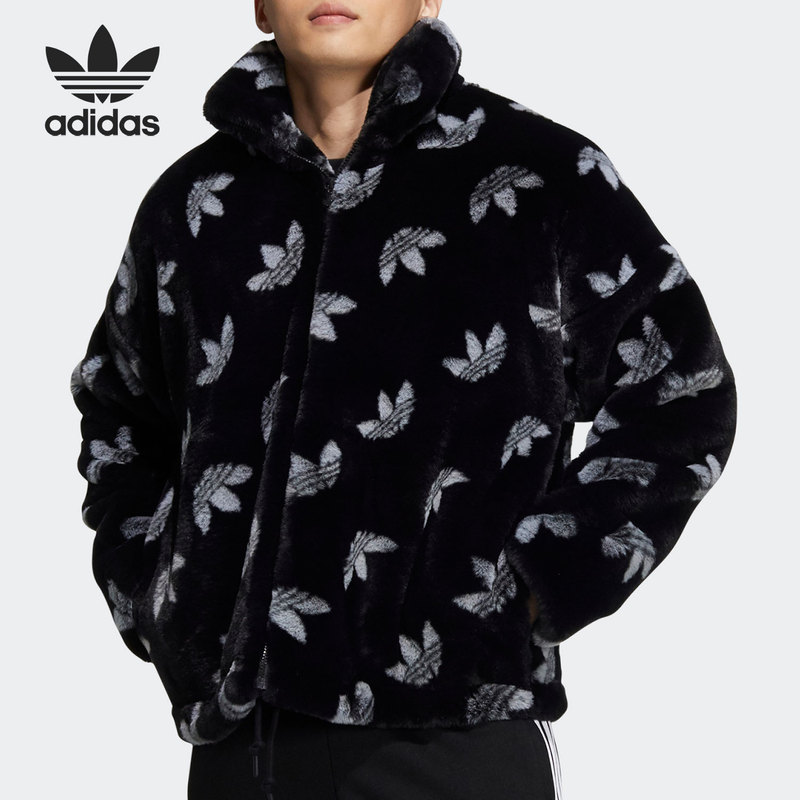 Adidas/Adidas Genuine Couple's Style Faux Fur Hooded Sports Jacket Hi4656