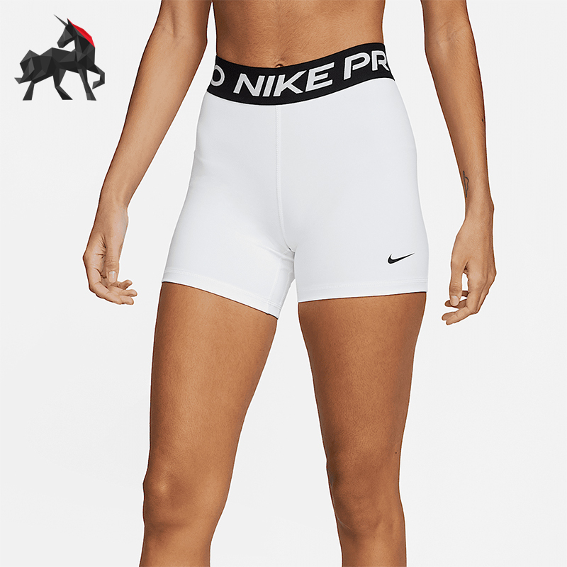 Nike Genuine Pro 365 Women's Breathable High-Waisted Slim Classic Letter Shorts Cz9831-101 Nike Genuine Pro 365 Women's Breathable High-Waisted Slim Classic Letter Shorts Cz9831-101