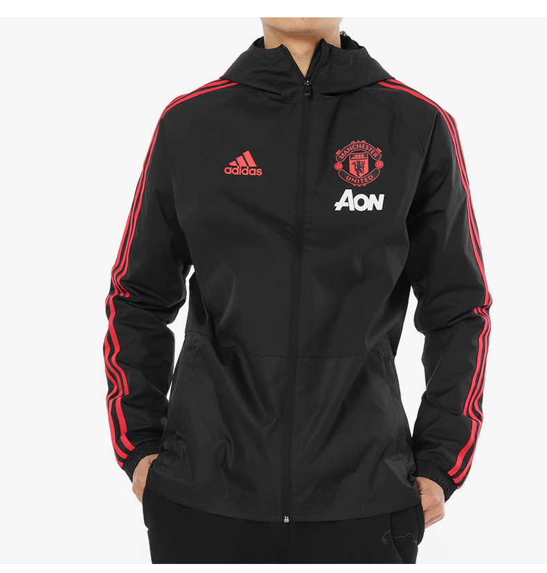 Adidas / Adidas chính hãng 2019 mới MUFC RAIN JKT bóng đá nam Manchester United áo khoác CW7636 - Áo khoác thể thao / áo khoác áo khoác gió lining