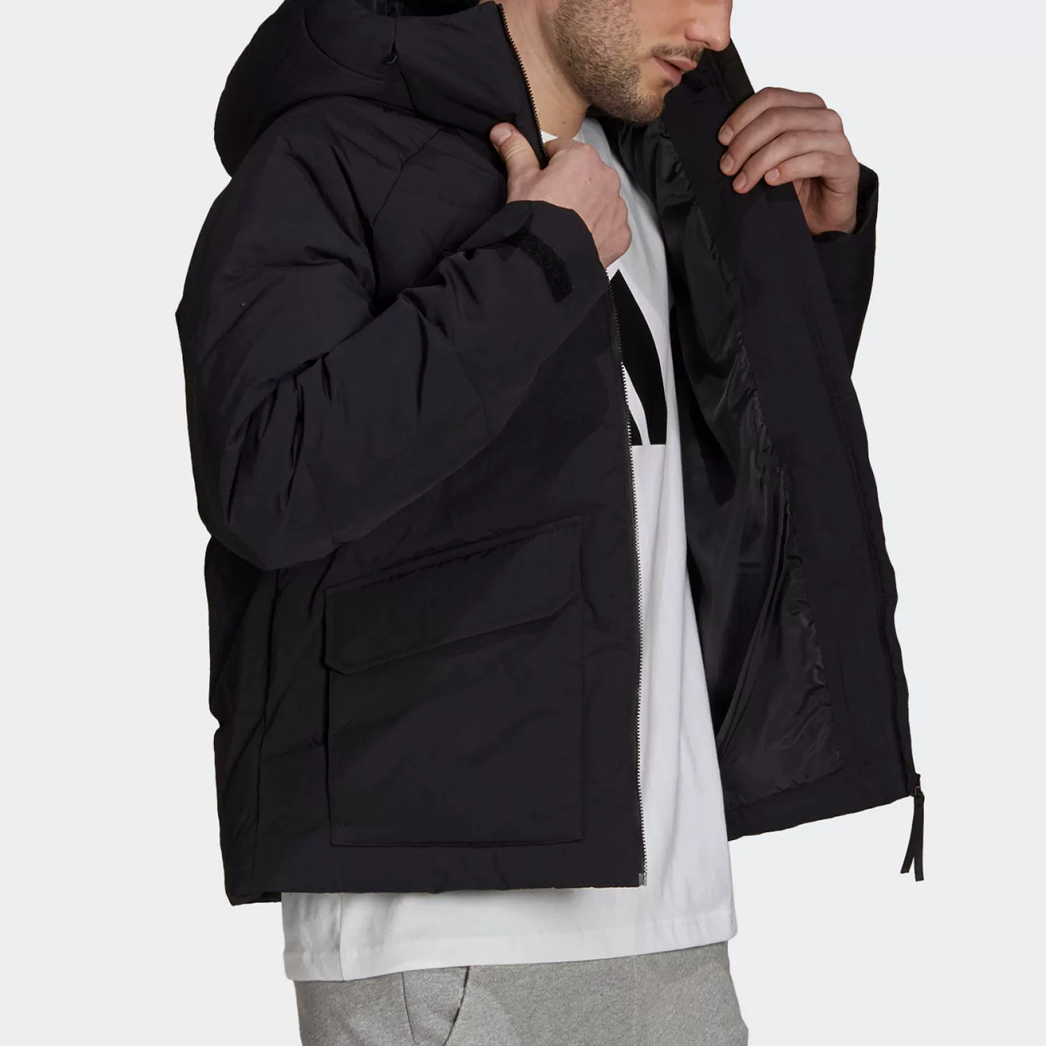 Adidas, демисезонная спортивная куртка из пуха, официальный продукт, коллекция 2021
