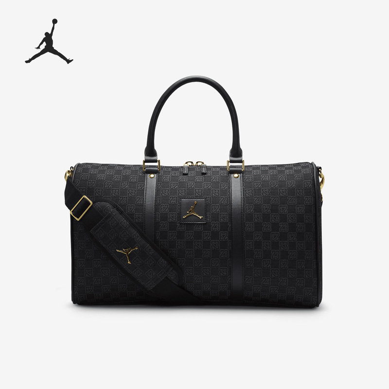 Nike Jordan Checkerboard Pattern Luggage Bag Travel Bag Couple Style Shoulder Bag Fj6787-011