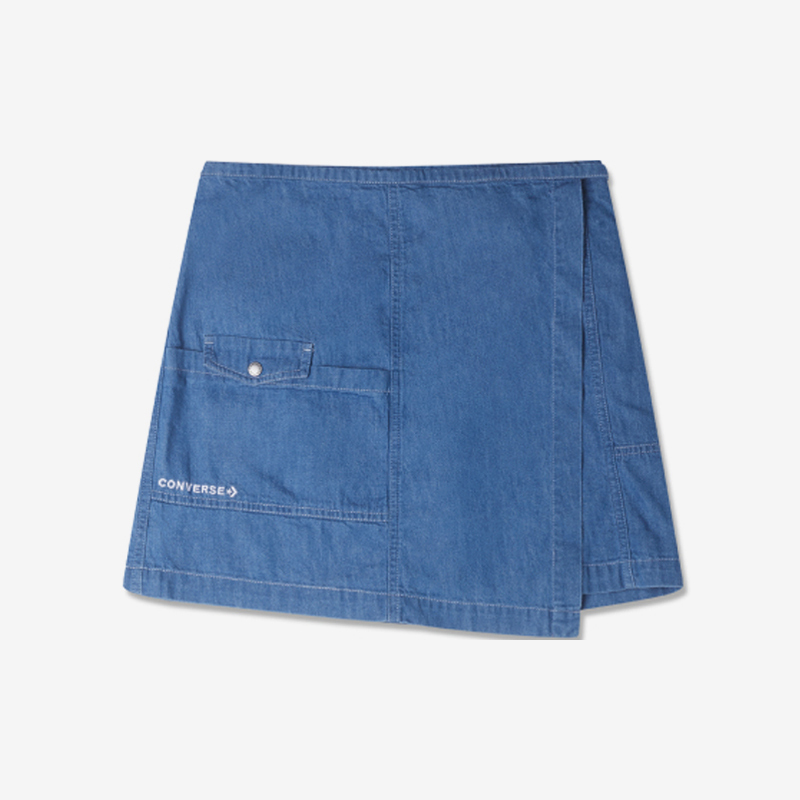 Converse/Converse Genuine Sports Women's Fashionable Asymmetrical Denim Skirt 10025451-A01