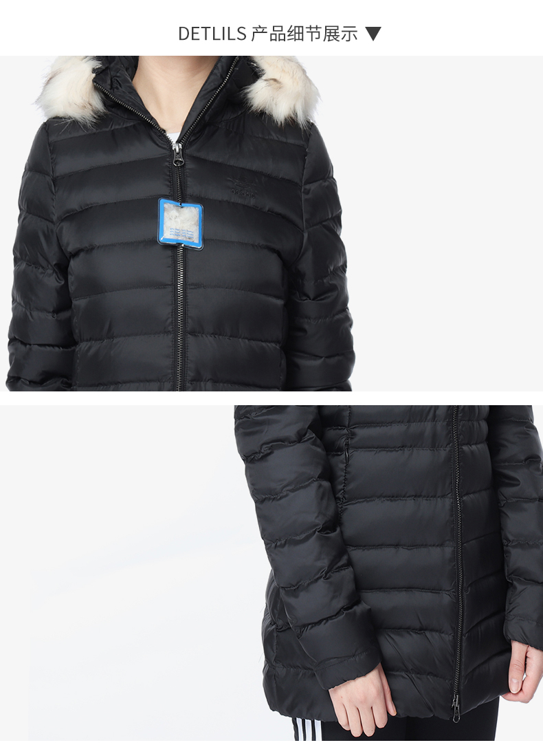 Adidas / Adidas JACKET MID SLIM JACKET Áo khoác thể thao giản dị nữ CE2356 - Thể thao xuống áo khoác áo phao ấm