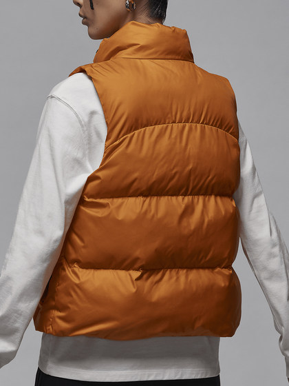 Nike/Nike 공무원 진짜 요르단 여성 따뜻한 스탠딩 칼라 캐주얼 짧은 면화 조끼 FV7150-815