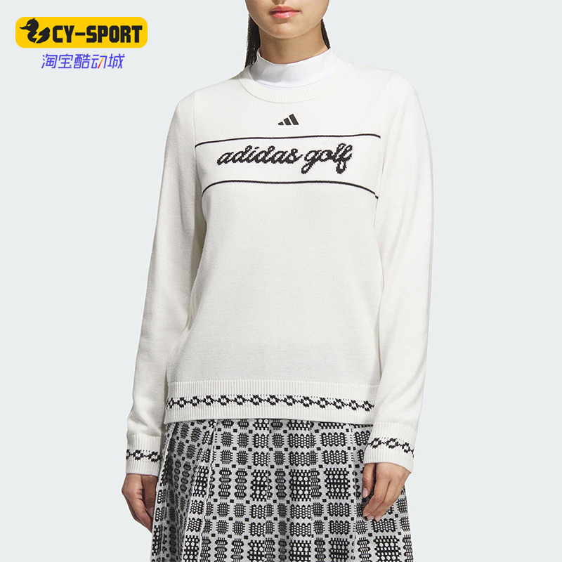 Adidas/Adidas Genuine 2025 Autum Women's Daily Round Neck Golf Pullover Jm3004