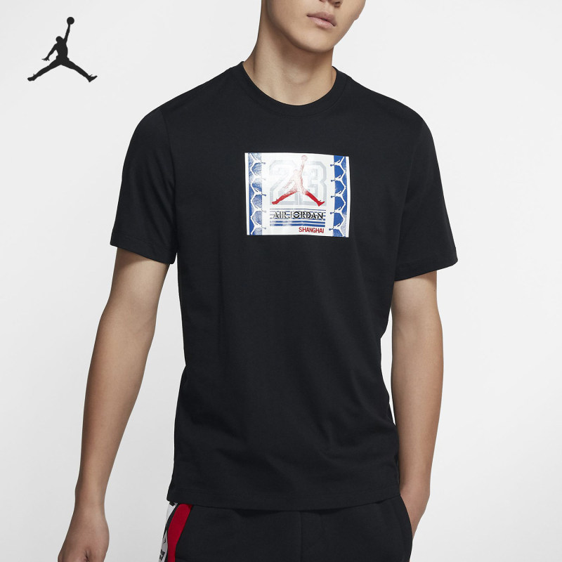 Nike/Nike Genuine New Men's Printed Round Neck Classic Daily Sports Short-Sleeved Shirt Cw8614-010 Nike/Nike Genuine New Men's Printed Round Neck Classic Daily Sports Short-Sleeved Shirt Cw8614-010