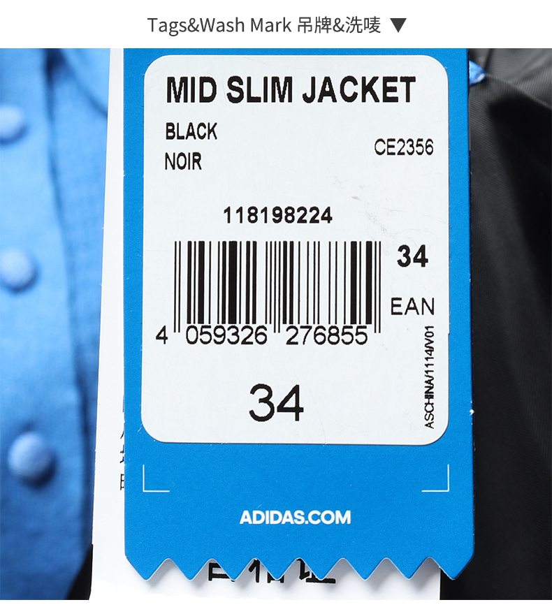 Adidas / Adidas JACKET MID SLIM JACKET Áo khoác thể thao giản dị nữ CE2356 - Thể thao xuống áo khoác áo phao ấm