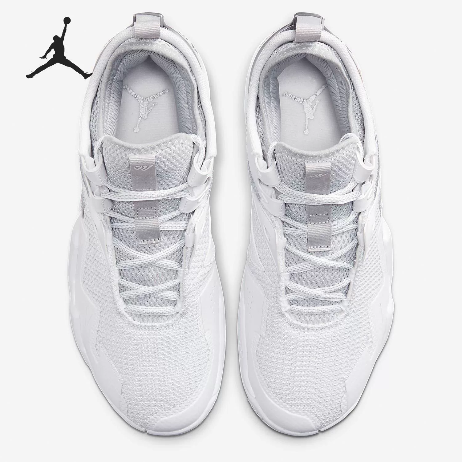 Мужские баскетбольные кроссовки Nike Jordan Westbrook One Take с амортизацией Zoom Air, подходящие для уличного бетона, черно-бело-цементно-серый ярко-красный