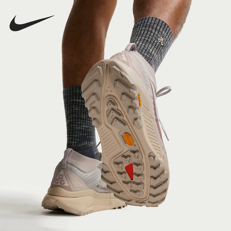 Nike Official Genuine Acgzegama New Men's Off-White Orange Trail Running Shoes Hv8113-200